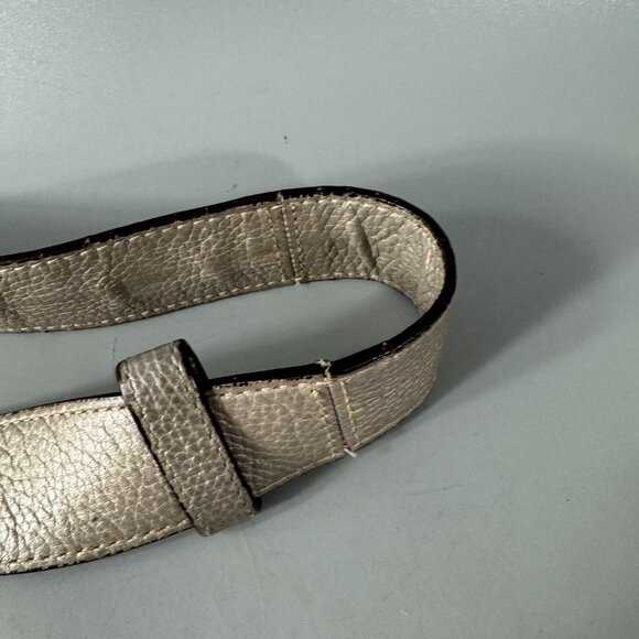 Coach Light Metallic Gray Long Wide Strap & Fob - Picture 9 of 12